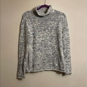 L.L. Bean Marled Gray Turtleneck Sweater